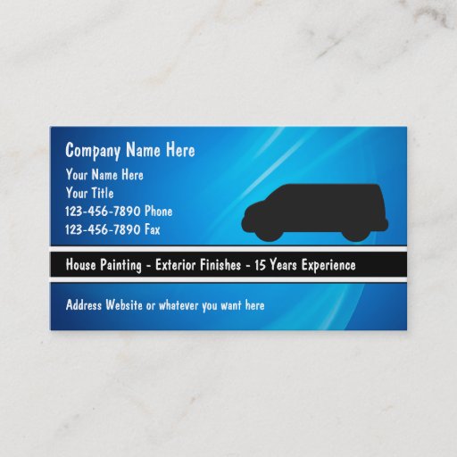 Customizable House Painting Business Cards