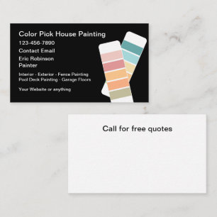 House Painting Color Swatch Business Cards
