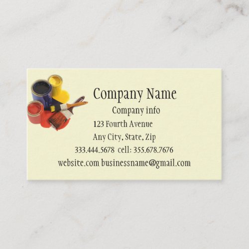 House Painting Decorating Business Card