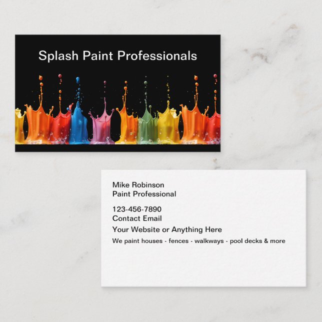 House Painting Professional Business Cards (Front/Back)