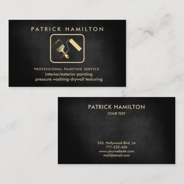 House painting professional elegant modern  business card (Front/Back)