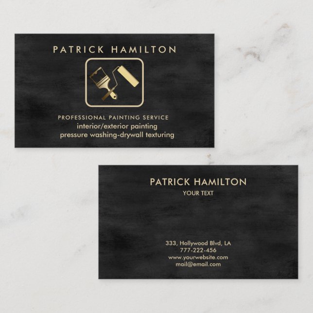 House painting professional elegant modern  business card (Front/Back)
