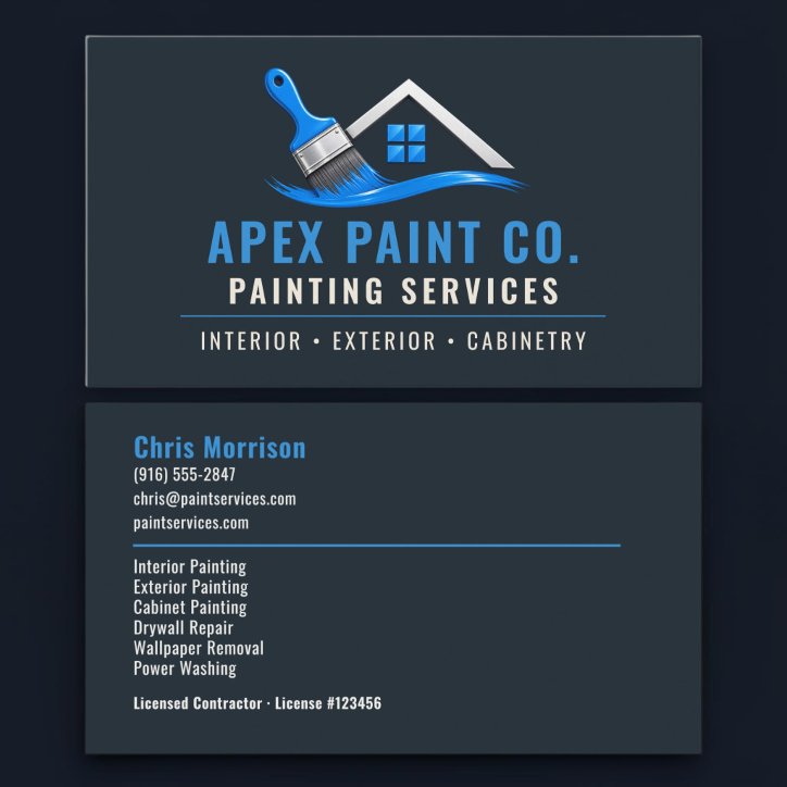 House Painting Professional Services Business Card