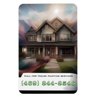 House Painting Service Call Card Magnet