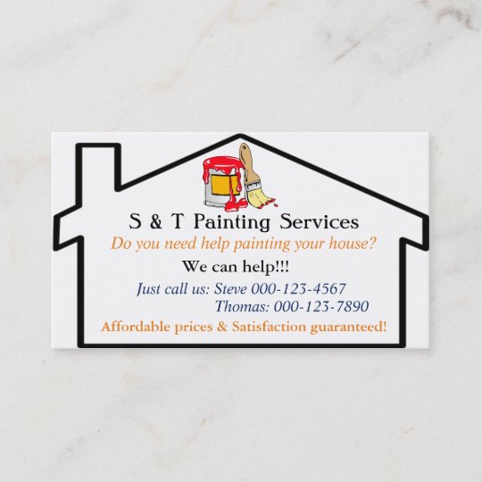 House Painting Services Business Card Template