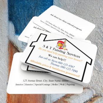 House Painting Services Business Card Template by riverme at Zazzle