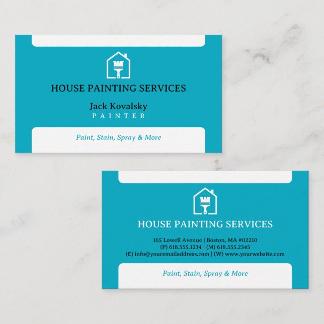 House Painting Services | Paint Rollel Business Card (Front/Back)