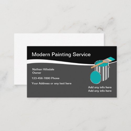 House Painting Theme With Paint Can Business Card