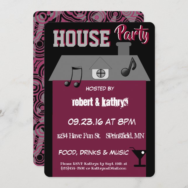 House Party Invitation (Front/Back)