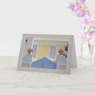 HOUSE/PASTEL COLORS & ANGLES Folded Greeting Card
