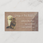 House &amp; Pet Sitting Dog &amp; Cat Business Card