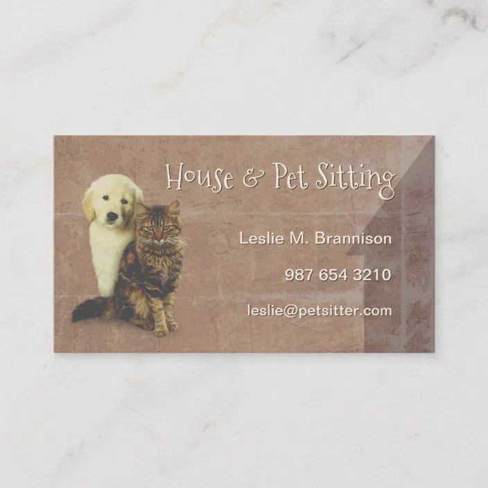 House Pet Sitting Dog Cat Business Card Zazzle Com