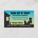House / Pet Sitting &amp; Plant Watering Business Card at Zazzle