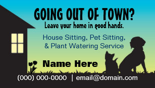 pet sitting business cards zazzle