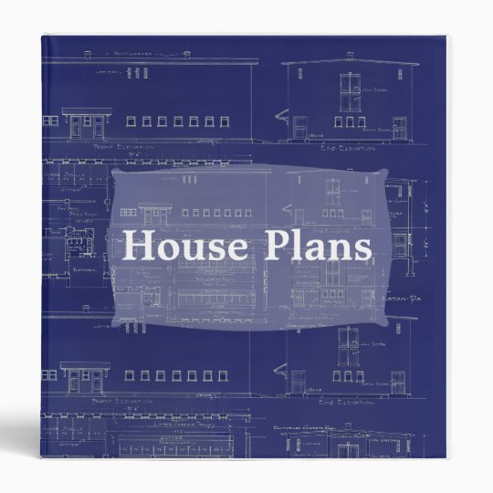 House Plans Blueprint Binder | Zazzle.com