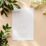 House plant, potted plant lined Notepad<br><div class="desc">House plant,  potted plant lined Notepad

Evenly lined note paper in a matching colour.</div>