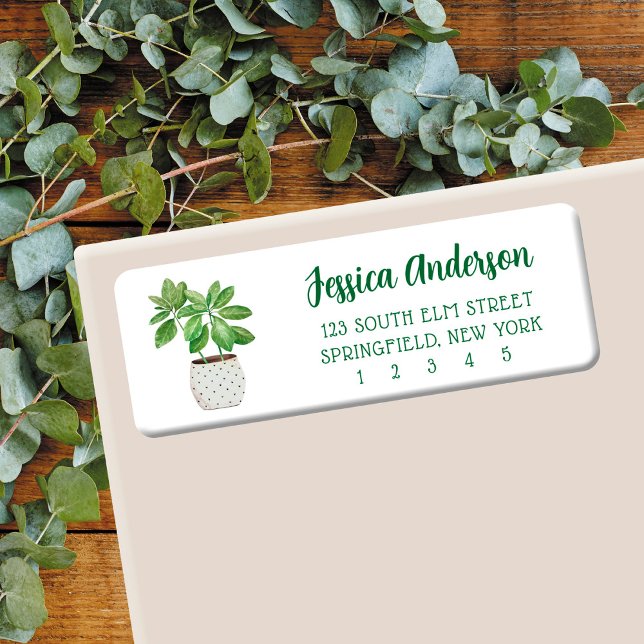 House Plant Return Address Label (Creator Uploaded)
