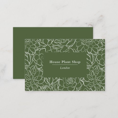 House plant shop business card