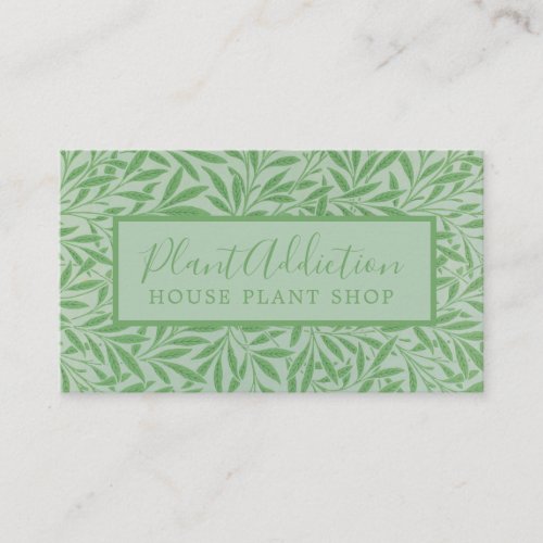 House plant shop William Morris pattern Business  Business Card