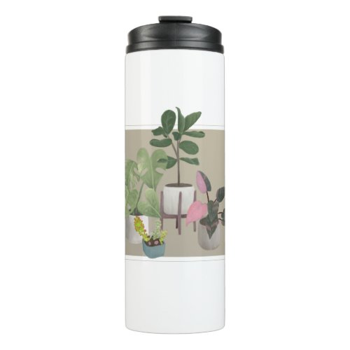 House plants thermal tumbler