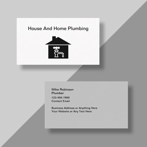 House Plumbing Services Business Cards