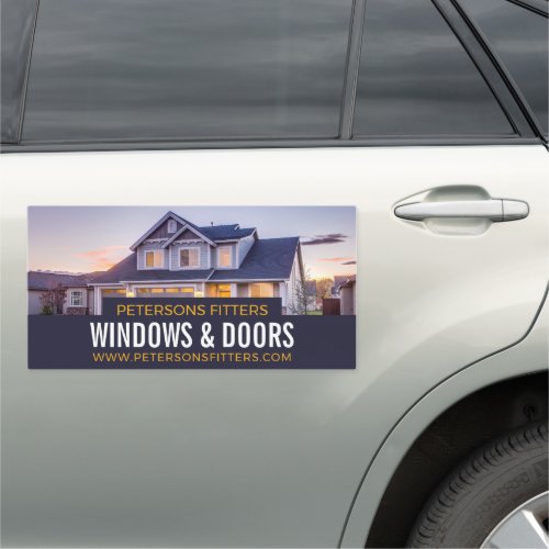 House Portrait Window  Door Fitter Company Car Magnet