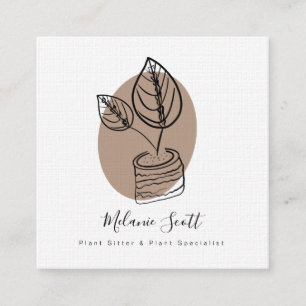 House Prayer Plant Botanical Specialist Botanist Square Business Card