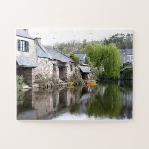 House Reflections on Water Brittany France Jigsaw Puzzle