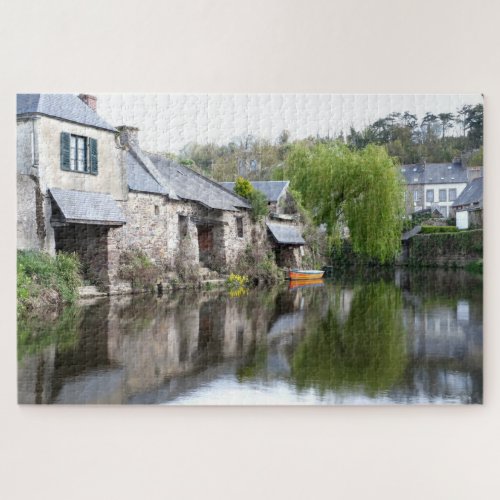 House Reflections on Water Brittany France Jigsaw Puzzle