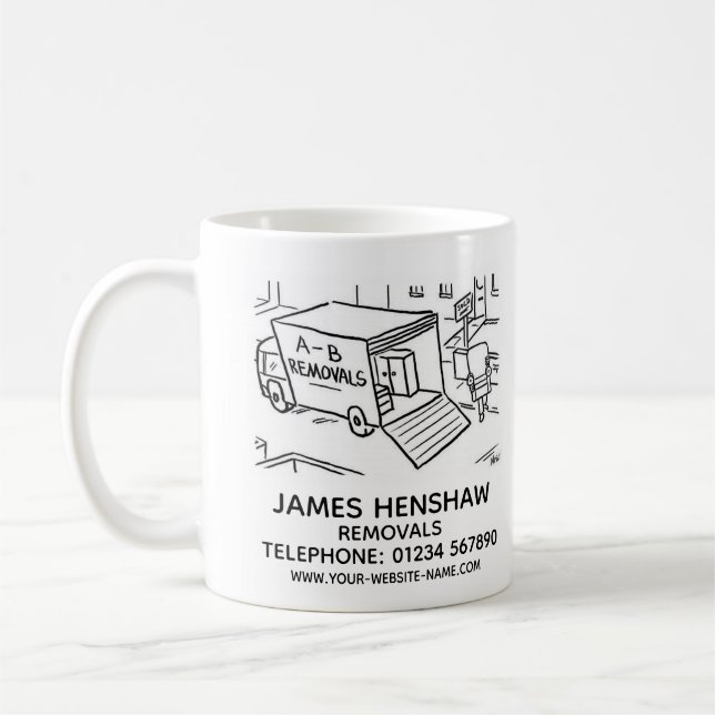 House Removals or Home Movers Coffee Mug (Left)