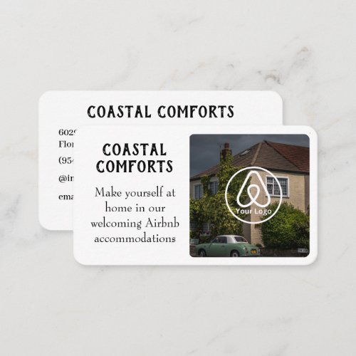 House Rental Airbnb custom picture QR code Business Card