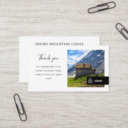 House rental picture and logo Airbnb Business Card
