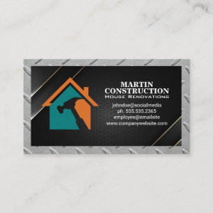 House Repair Illustration Steel Border Business Card