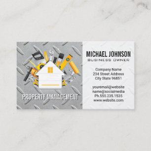 House Repair Logos Construction Steel Business Card