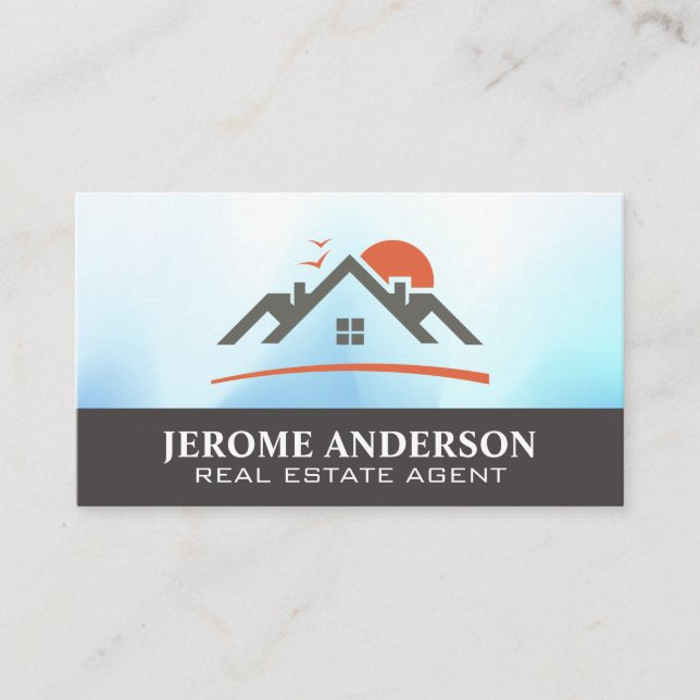 House Roof Logo | Real Estate Business Card (Front)
