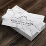 House Roof Logo Real Estate Modern Marble Business Card