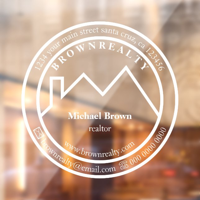 House Roof Real Estate Agent Logo Window Cling (Sheet 2)