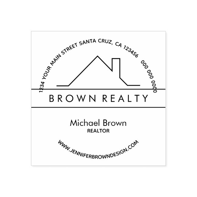 House Roof Real Estate rent home Rubber Stamp