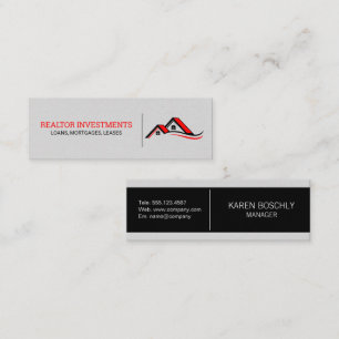 House Roof Top Realtor Investor Mini Business Card