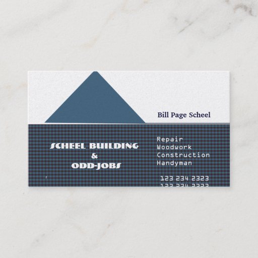 Customizable Generic Affordable Easy Custom Home Odd Jobs Business Cards