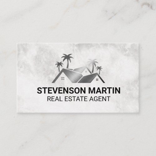 House Roof Tops  Palm Trees  Marble Business Card