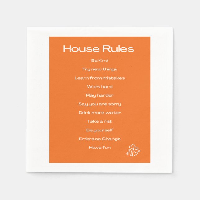 House Rules Napkins (Front)