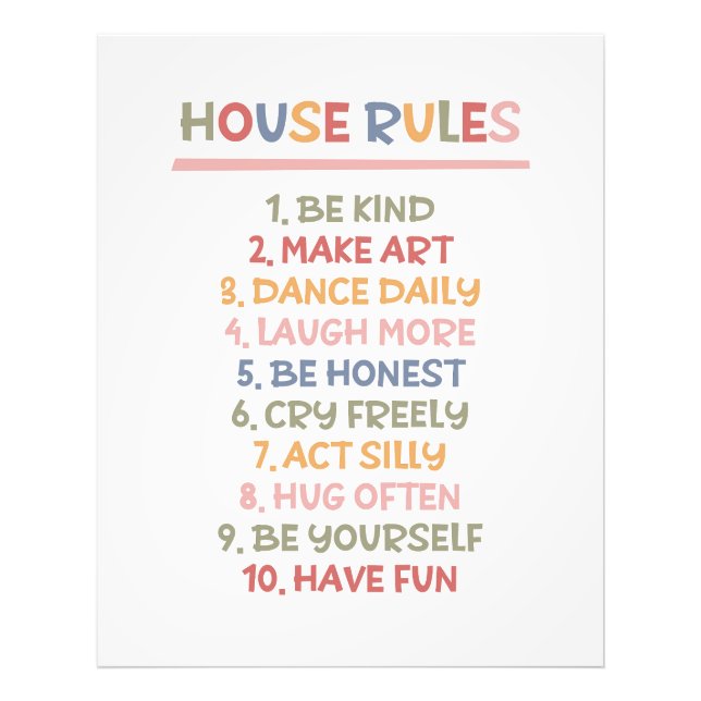 House Rules Photo Print (Front)