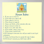 House Rules Poster at Zazzle