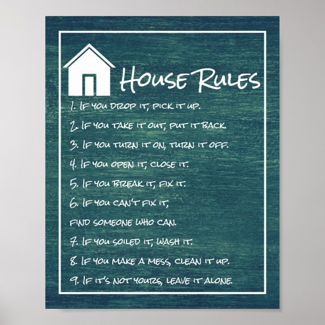 House Rules Poster (Front)