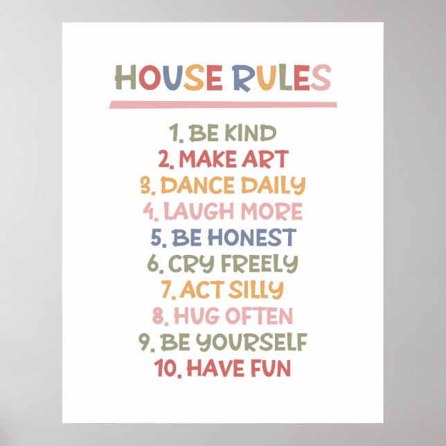 House Rules Poster (Front)
