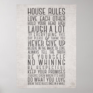 House Rules Poster