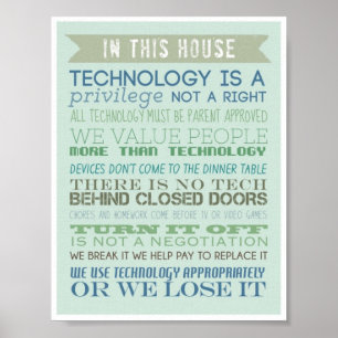 house rules: tech poster