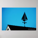 House Sailboat Vane Poster