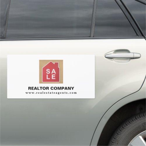 House Sale Logo Realtor Estate Agent Car Magnet